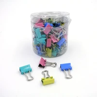 dinghan 60pcslot 15mm colorful metal binder clips paper clip office stationery binding supplies