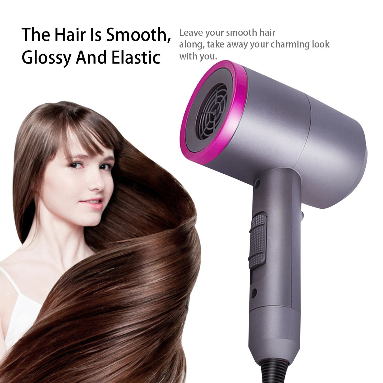 

1100W Hair Dryer 110V/220V Blow Dryer With Diffuser Straighten Hair Drying Tools 2 Speeds 3 Heat Settings Hairdryer