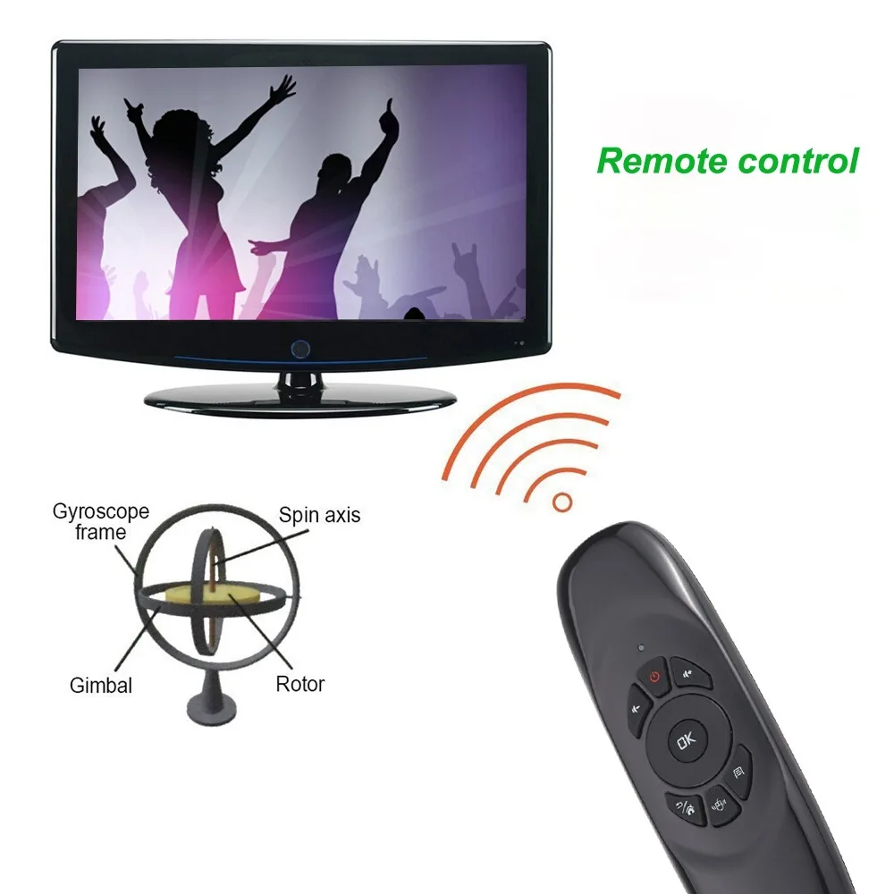 somatosensory remote control c120 wireless flying mouse full keyboard for computer smart tv network player tablet game console free global shipping