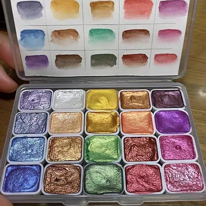1 мл 20 естественный минеральный перламутровый набор пигментные акварельные