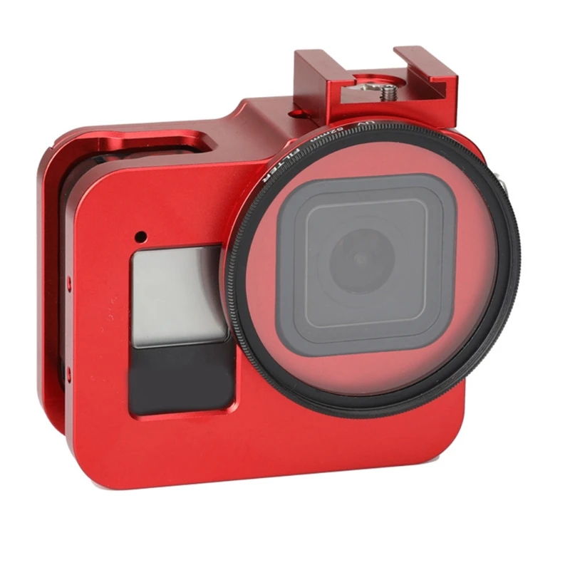 

X37D Anti-vibration Compatible with Gopro8 Action Camera Housing Case Frame Protective Cover Shell Mufti-functional