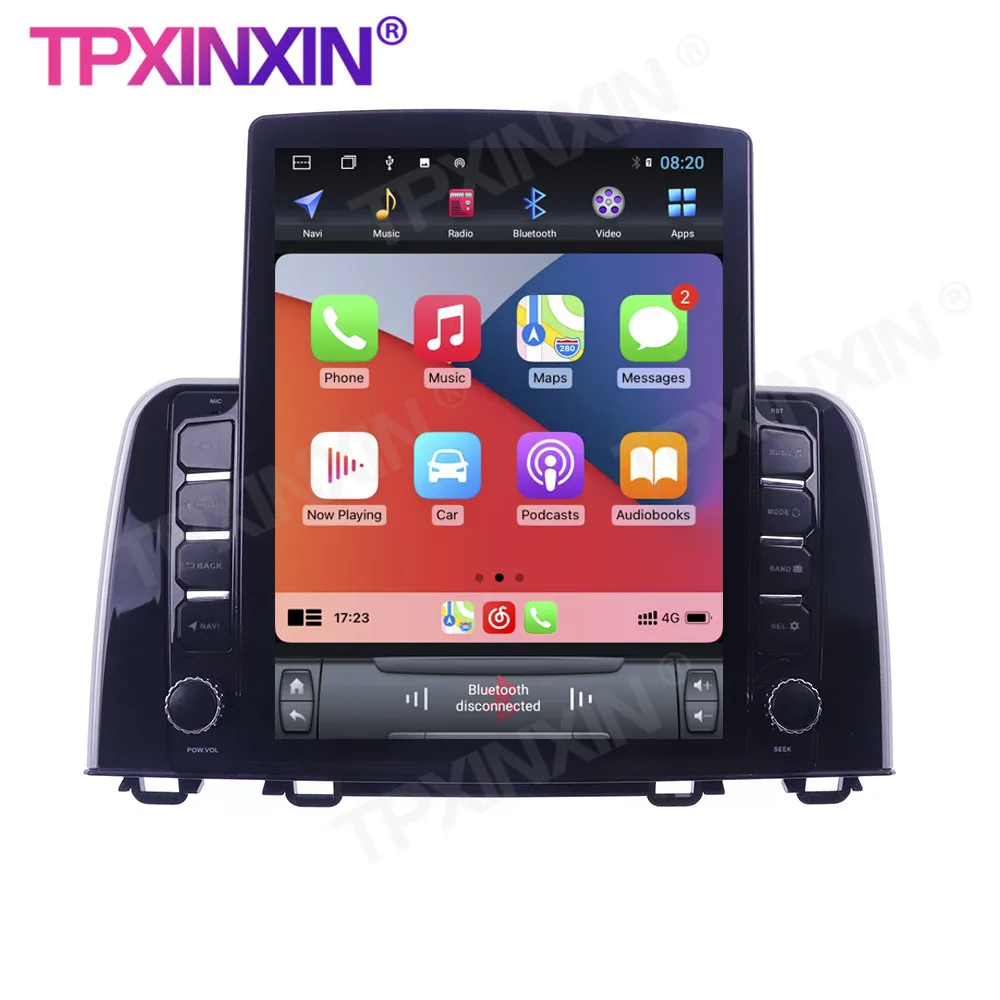 저렴한 혼다 CRV 2017 + 안드로이드 10 무선 카플레이 터치 스크린 범용 스테레오 수신기 6 + 128G 자동차 라디오 플레이어 라디오 테슬라 스타일