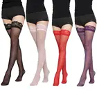Сексуальные женские эластичные чулки выше колена с цветочным кружевом в стиле пэчворк, носки до бедер для ночного клуба, товары для интима, шарфы женские