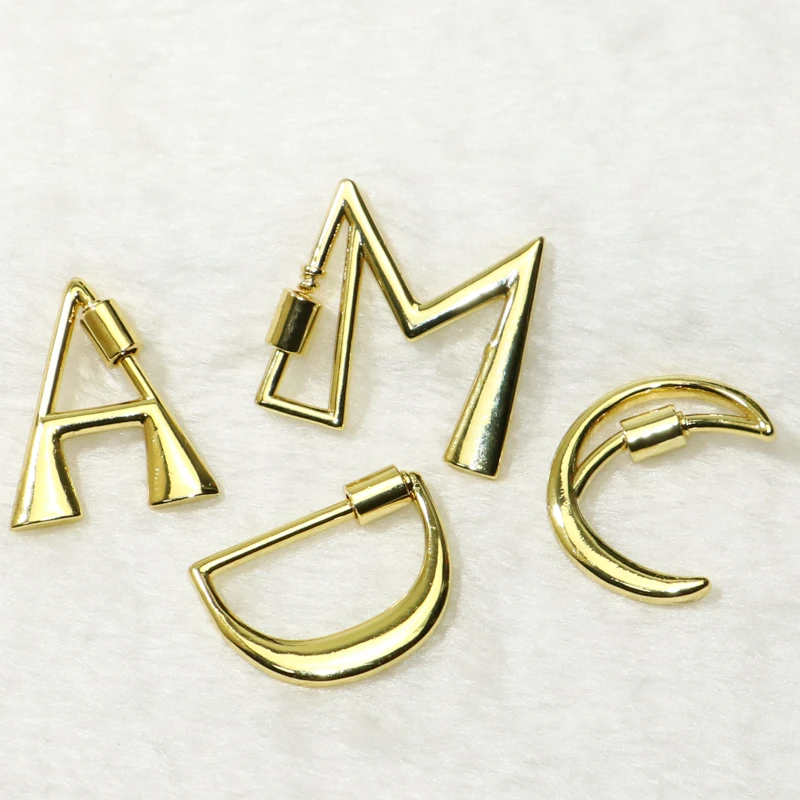 8Pcs Letter Charms Gold color metal alphabet charms Accessories for jewelry making zircon pendant gift lady 50271 | Украшения и