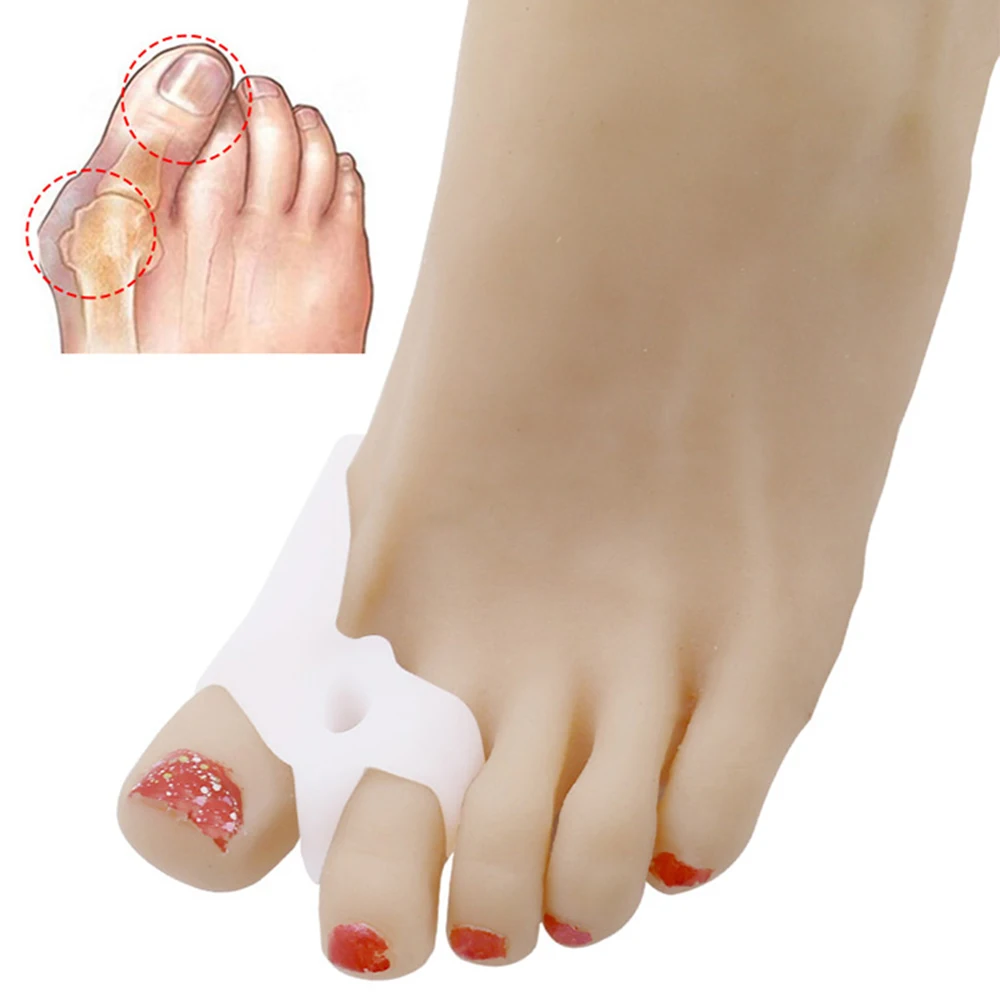 

2Pair Gel Foot Care Tool Bunion Corrector Bone Big Toe Protector Hallux Valgus Straightener Toe Spreader Pedicure