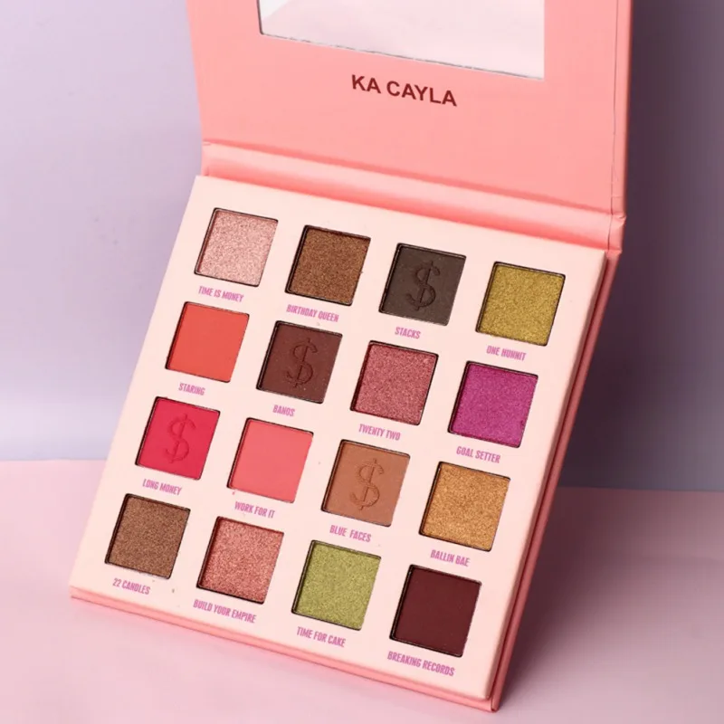 Палитра теней для век с матовым блеском пудра синими тенями палитра телесного