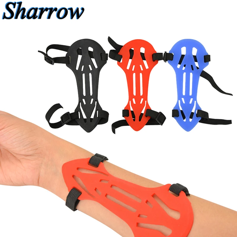 

2pcs Archery Protection Arm Guard Equipment Soft rubber Compound bow Recurve Bow Shooting Hunting body Protection Accessories