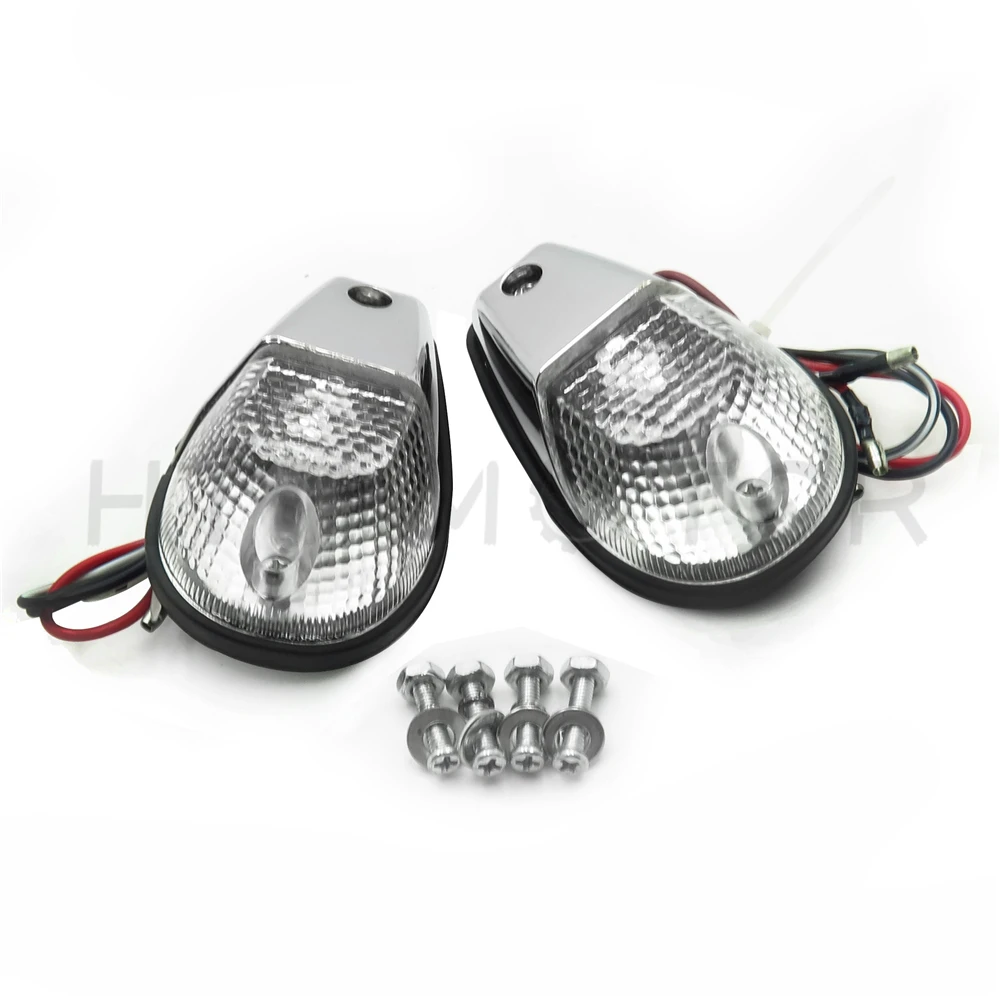 Clear Flush Mount Turn Signals Blinker Light For Universal Sportbikes chromed Aftermarket free shipping motorcycle parts | Автомобили и