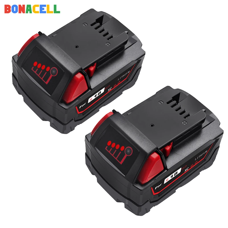 BONACELL для Milwaukee M18 6000mAh 18V электроинструменты перезаряжаемая литий ионная батарея