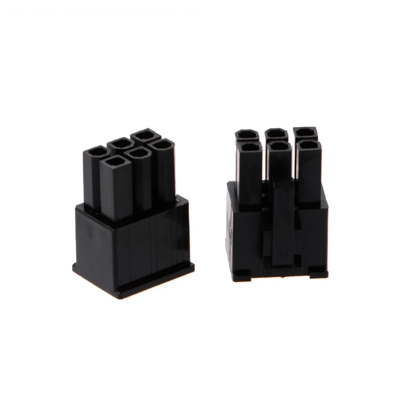 

50 Pcs 4.2mm 6P 6 Pin Male Power Connector For PC Computer PCI-E Plastic Shell 652A