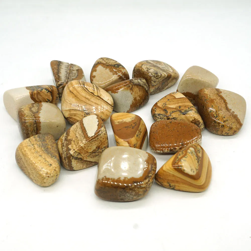 

200g Picture Jasper Tumbled Stone Irregular Polished Natural Rock Quartz Chakra Healing Decor Minerals Collection