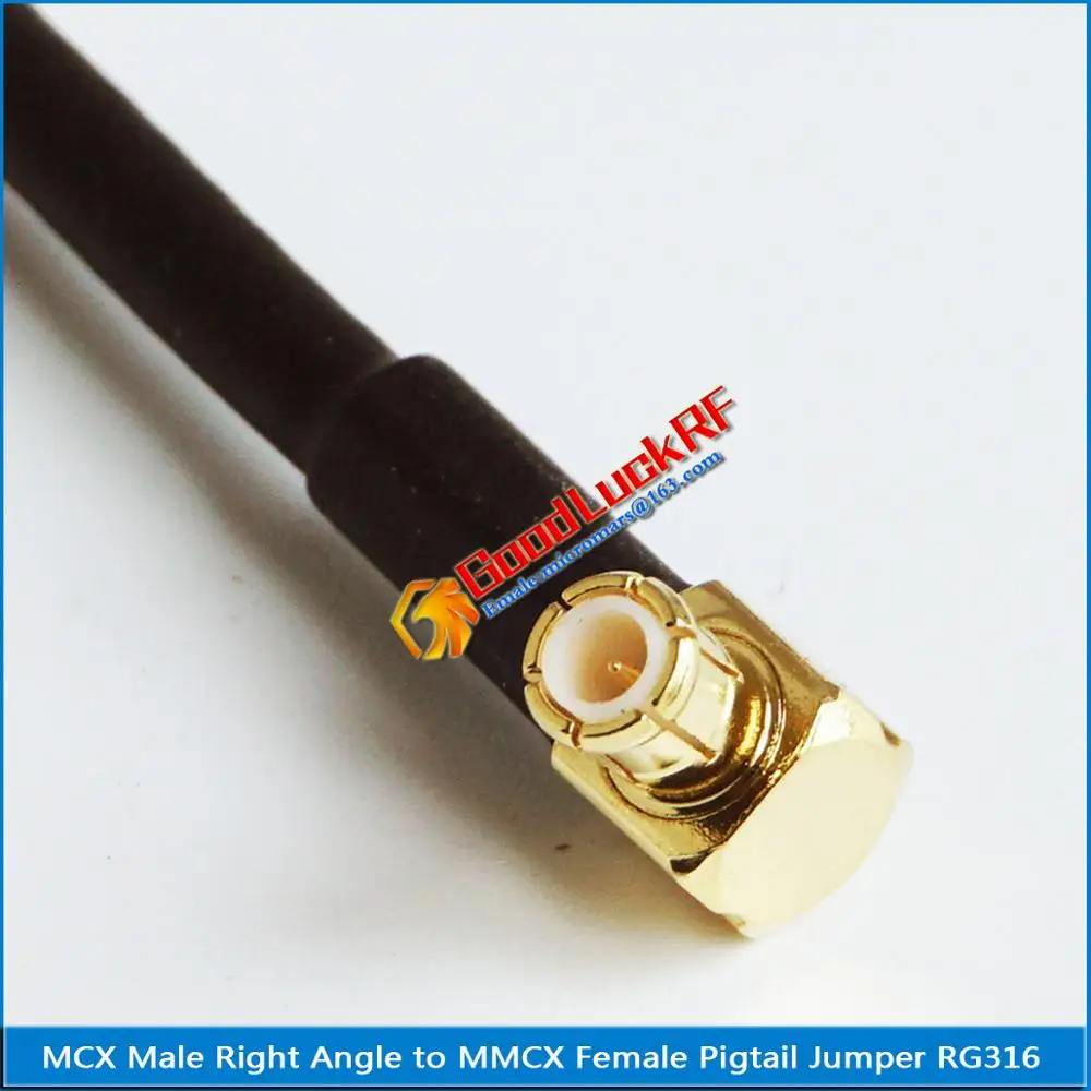 Штекер MCX Male под прямым углом 90 градусов 1 шт. штекер MMCX Female RF соединение - Pigtail Jumper