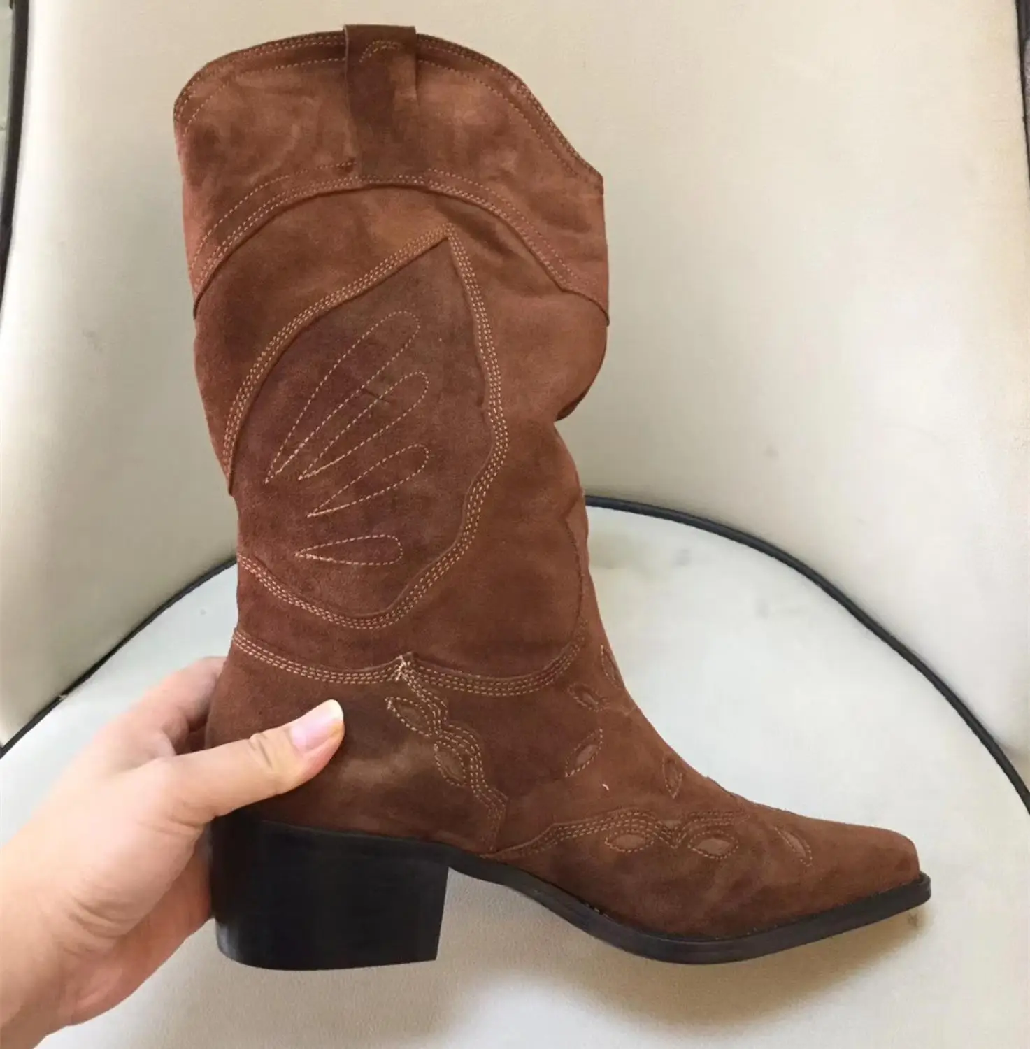 2019 г. Осенне зимние женские армейские Ботинки шикарные замшевые кожаные