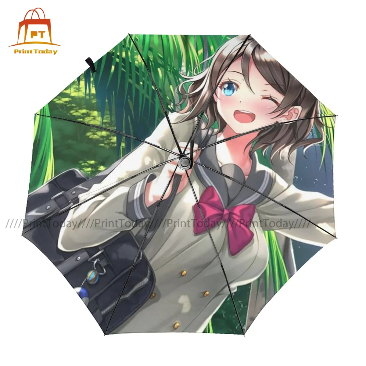 

Love Live Sunshine Umbrella Windproof Auto Umbrella Cool Painting Compact Travel Umbrella