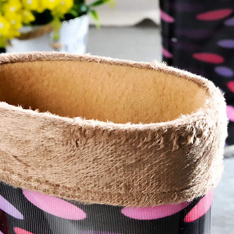 Сапоги Aleafalling женские резиновые теплые водонепроницаемые сапоги из ПВХ до