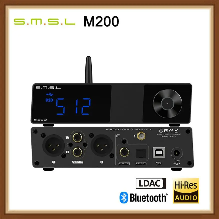 SMSL M200 SP200 AKM4497 полный сбалансированный Bluetooth 5 0 USB DAC DSD512 PCM 32 бит/768 кГц пульт