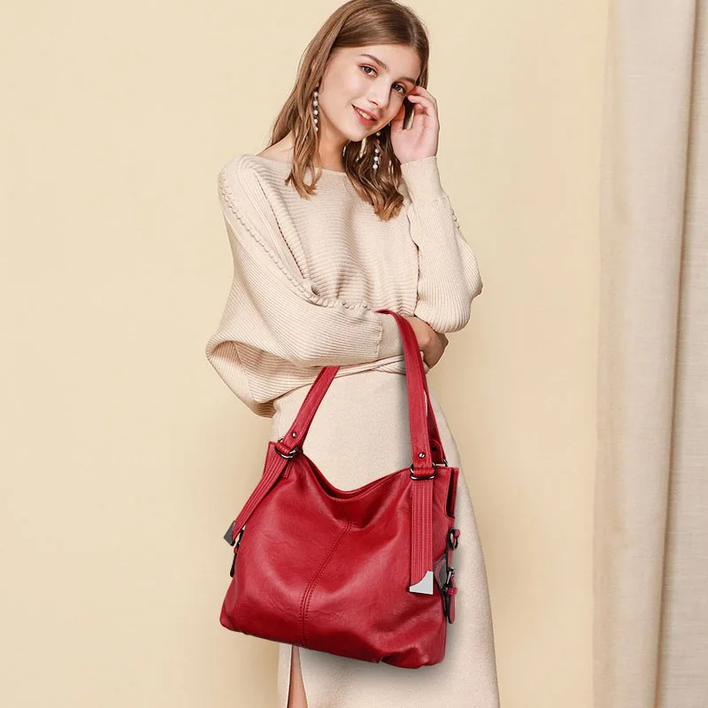 Женская сумка через плечо из натуральной кожи Большая вместительная на 2019 | Багаж