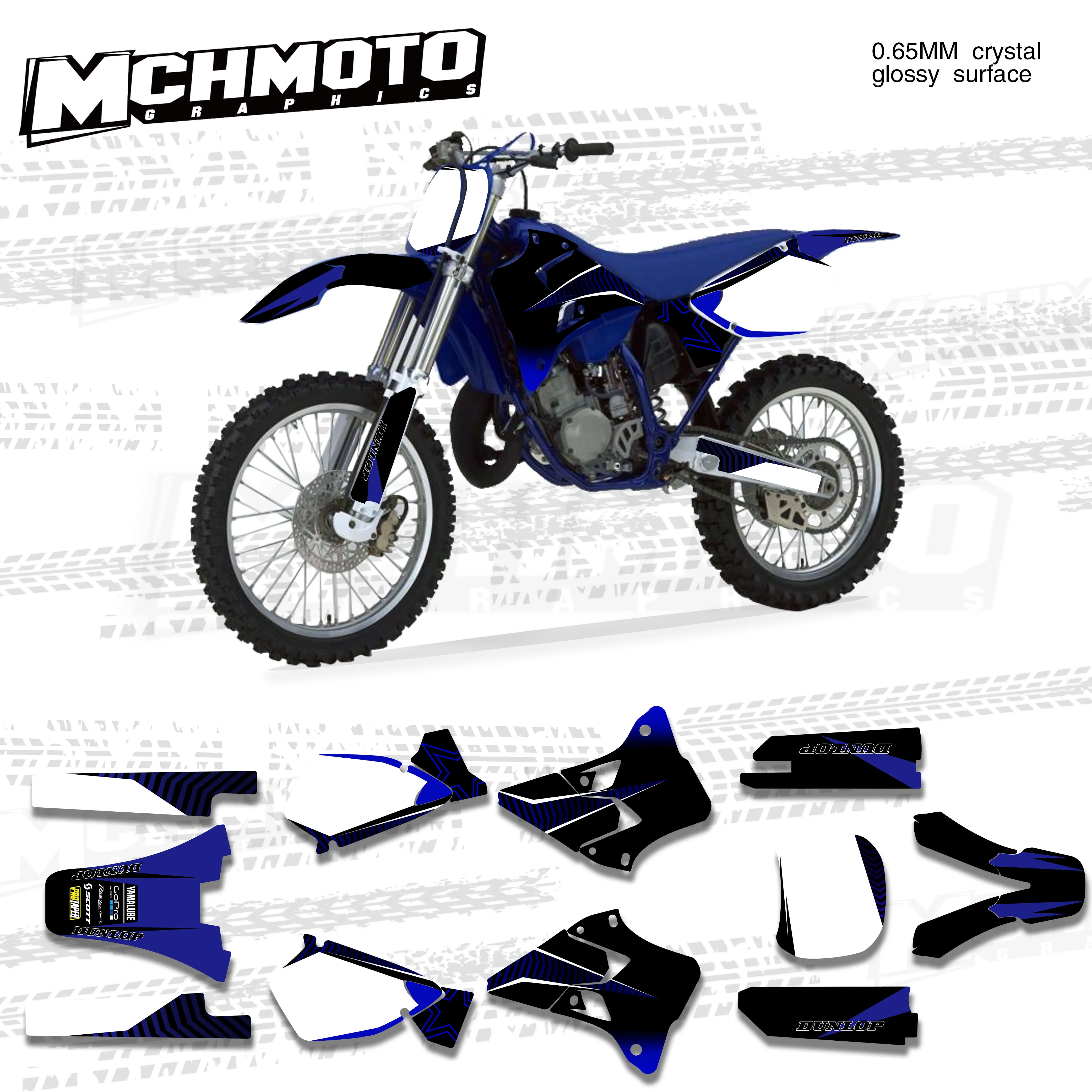 MCHMFG Graphic Background Sticker Decal for Yamaha YZ125 YZ250 YZ 125 250 1996 1997 1998 1999 2000 2001 Dirt Bike Stickers
