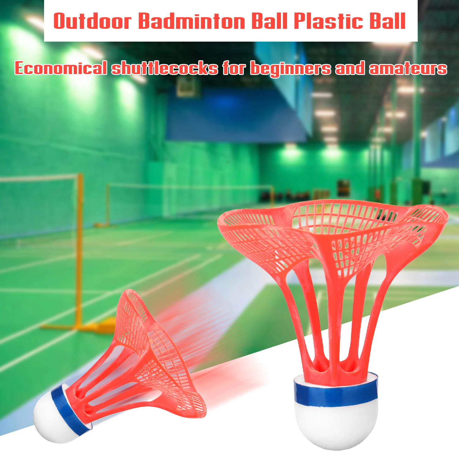 3pcs/Pack Outdoor Badminton Airshuttle Plastic Nylon Ball for Training 3 Pcs Feather Shuttlecock Birdies Resistance To Wind | Спорт и