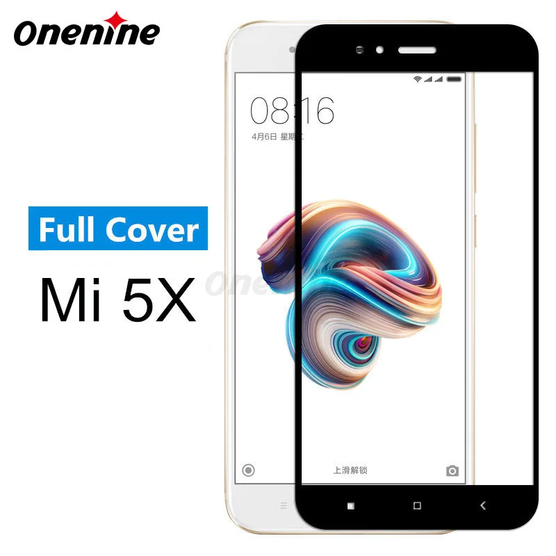 Onenine 4D Защитная пленка для экрана с резьбой Xiaomi Mi 5X Mi5X Закаленное стекло полным