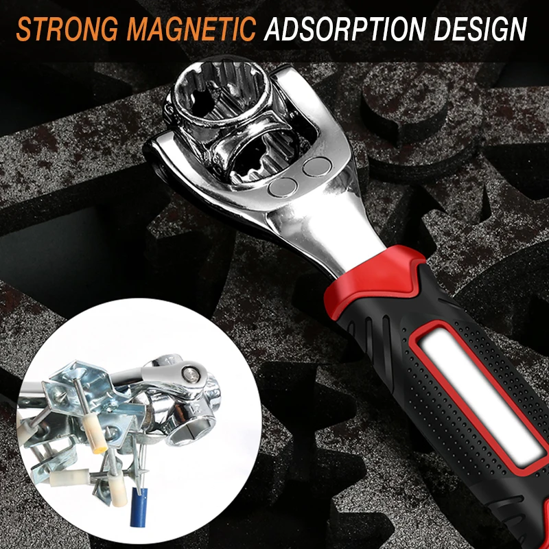 Гаечный ключ с храповым механизмом торцевой шлицевыми болтами поворота на 360