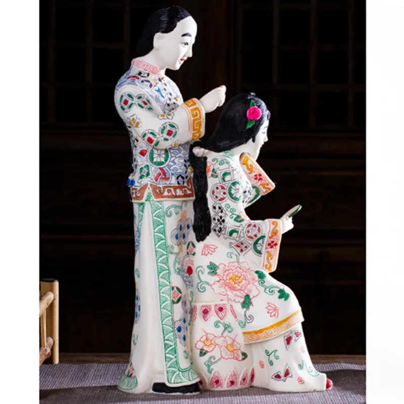 

Chinese Style Ancient Characters Classical Lovers Scenes Statue Creative Home Decorations Valentine's Day Gift X3144