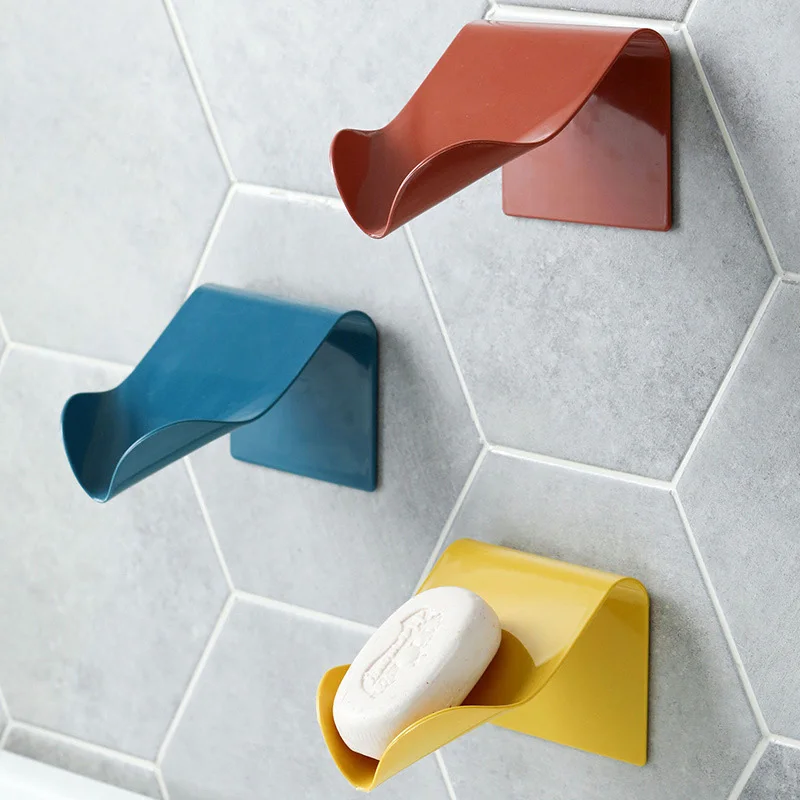 

Creative Drain Soap Holder Soap Storage Box Bathroom Shelf Soap Box Strong and Seamless No Perforation