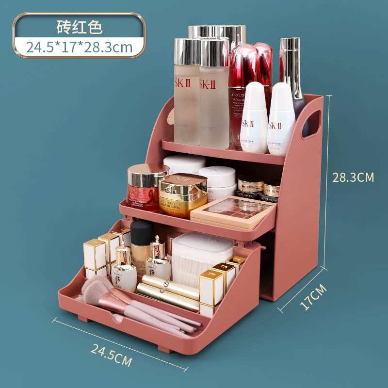 

Пластик макияж организатор ящик Рабочий стол Водонепроницаемый Макияж Организатор Пылезащитная косметический ящик для хранения Коробки ...