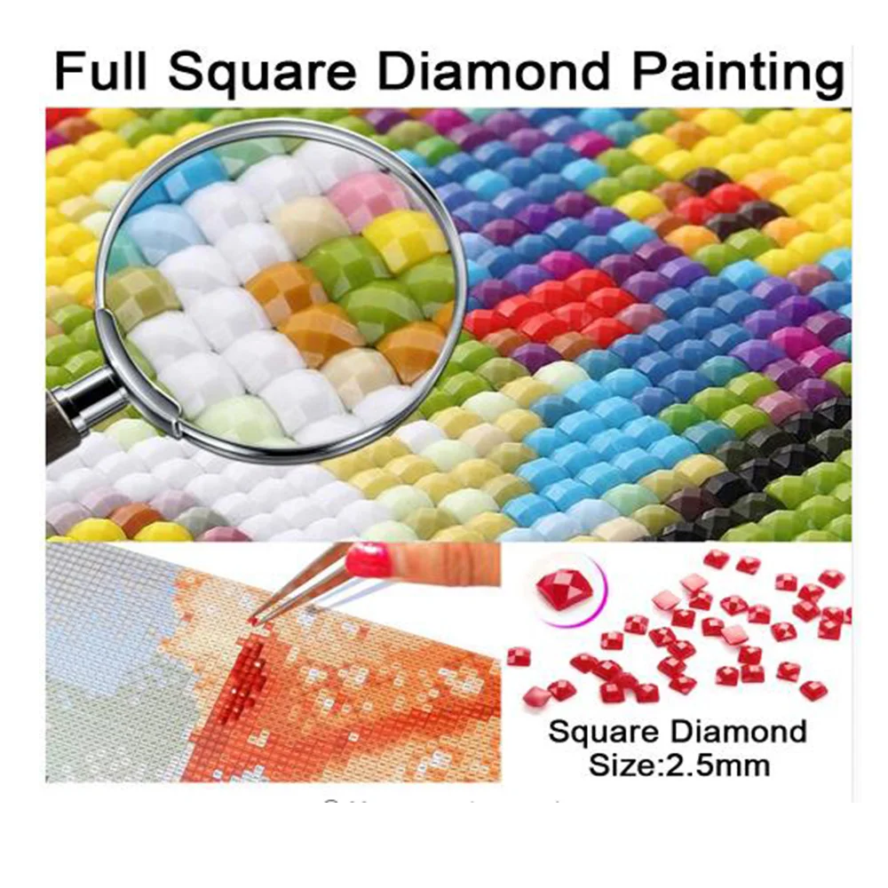 

CraftArtGo 5D DIY Diamond Embroidery Piggy Full Square Round Rhinestone Mosaic Painting Cross Stitch Flowers Diamond Kit