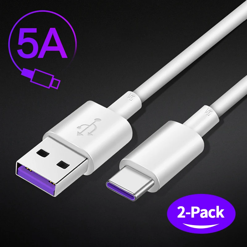 Автомобильное зарядное устройство HUAWEI 2 Supercharge CP37 быстрый адаптер 5A USB C кабель 40 Вт макс 10 в 4A двойной USB Honor 20 V10 P30 Pro P10 P20 - Тип штекера: Two 5A cable