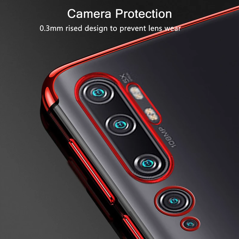 Чехол для Xiaomi Note 10 Pro Ультратонкий Прозрачный мягкий силиконовый чехол-накладка