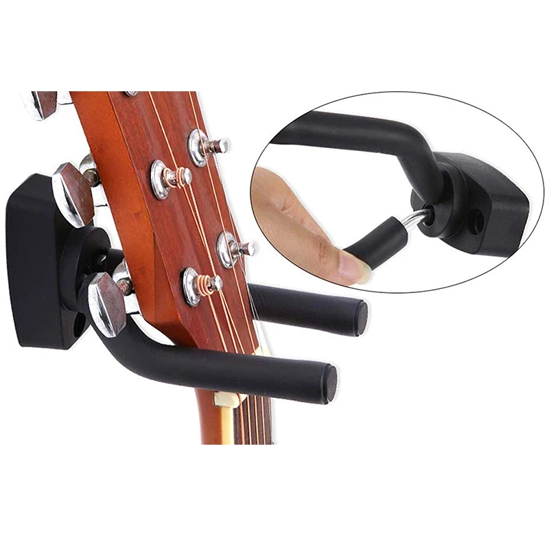 Вешалка для гитары черная настенная подставка с крючком дисплея-легко