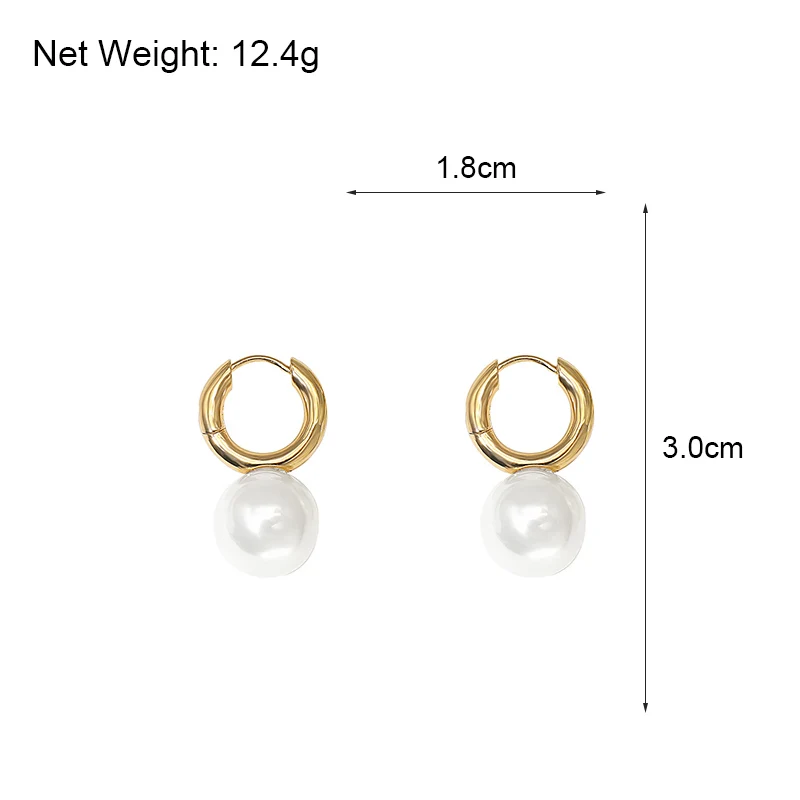 

Lifefontier Simulated Pearl Long Earrings Geometric Metal Statement Earrings Bridal Wedding Party Jewelry Gift Boucle D'oreille