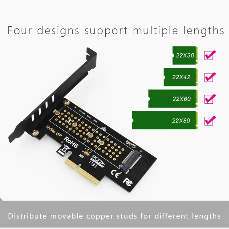 HFY SK4 M.2 SSD NVME PCIE X4 X8 X16 M Key Expansion Adapter Card 3.0 GEN3 Full Speed | Компьютеры и офис