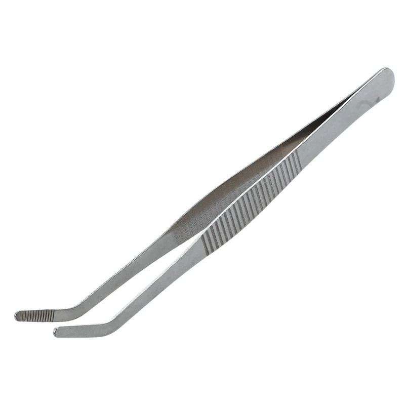 

Silver Tone Metal Chinese Kongfu Cha Dao Tea Tong Tweezers 7.4" Long