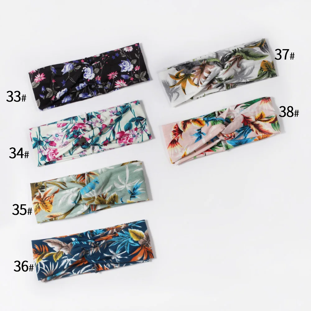 Повязка для волос в богемном стиле повязка на голову с перехлёстом цветочным