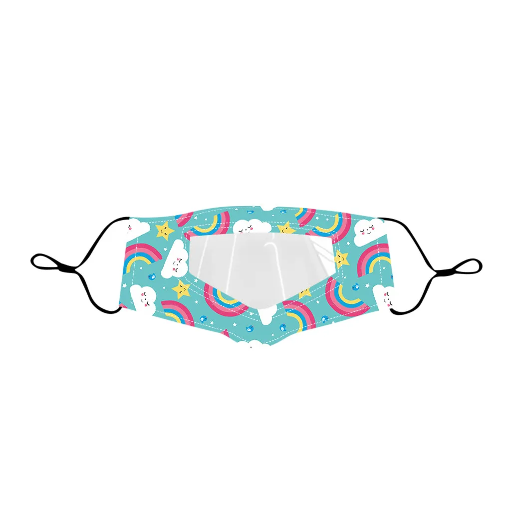 5 шт. Детские маски с прозрачным окном маскарильяс прозрачная дышащая маска для