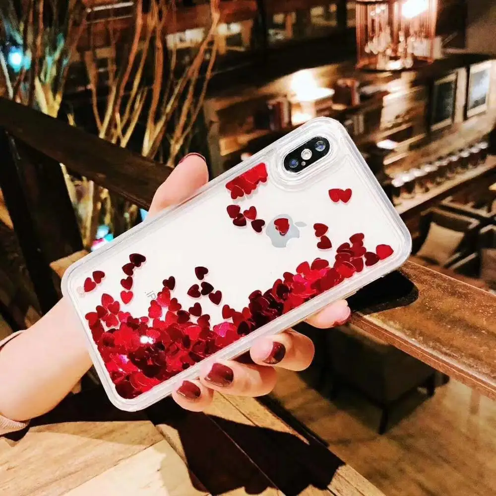 Abmos White shell sequin transparent flower phone case for iPhone 11 pro x xr xs max iphone 6 6s 7 8 Plus cover |