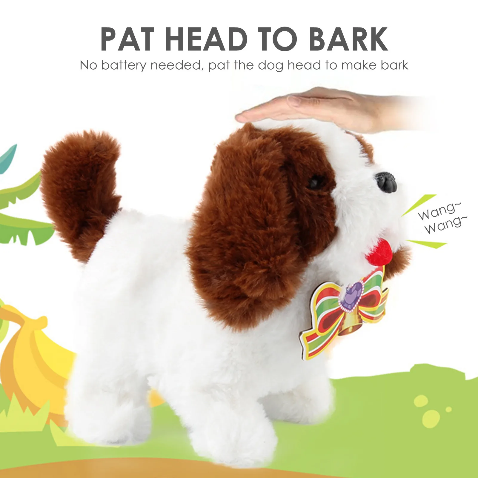 

Children's Electric Plush Toy Dog Simulation Wagging Tail Gift Electronic Plush Puppy Soft Plush Toy For Children