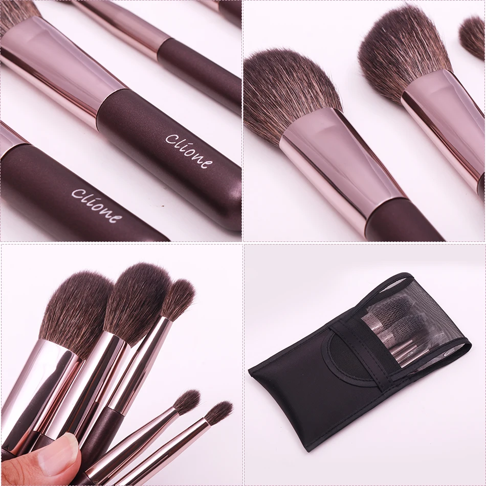 Мини кисти для макияжа GUETES Набор теней век растушевка пудры основы бровей лица и