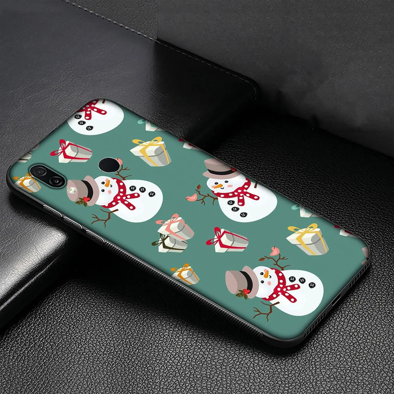 Merry Christmas snowman Soft Case for Huawei Y9 Y7 Y6 Prime 2019 2018 Honor view 20 8C 8X 8 9 9X 10 Lite 7C 7X 7A Pro | Мобильные
