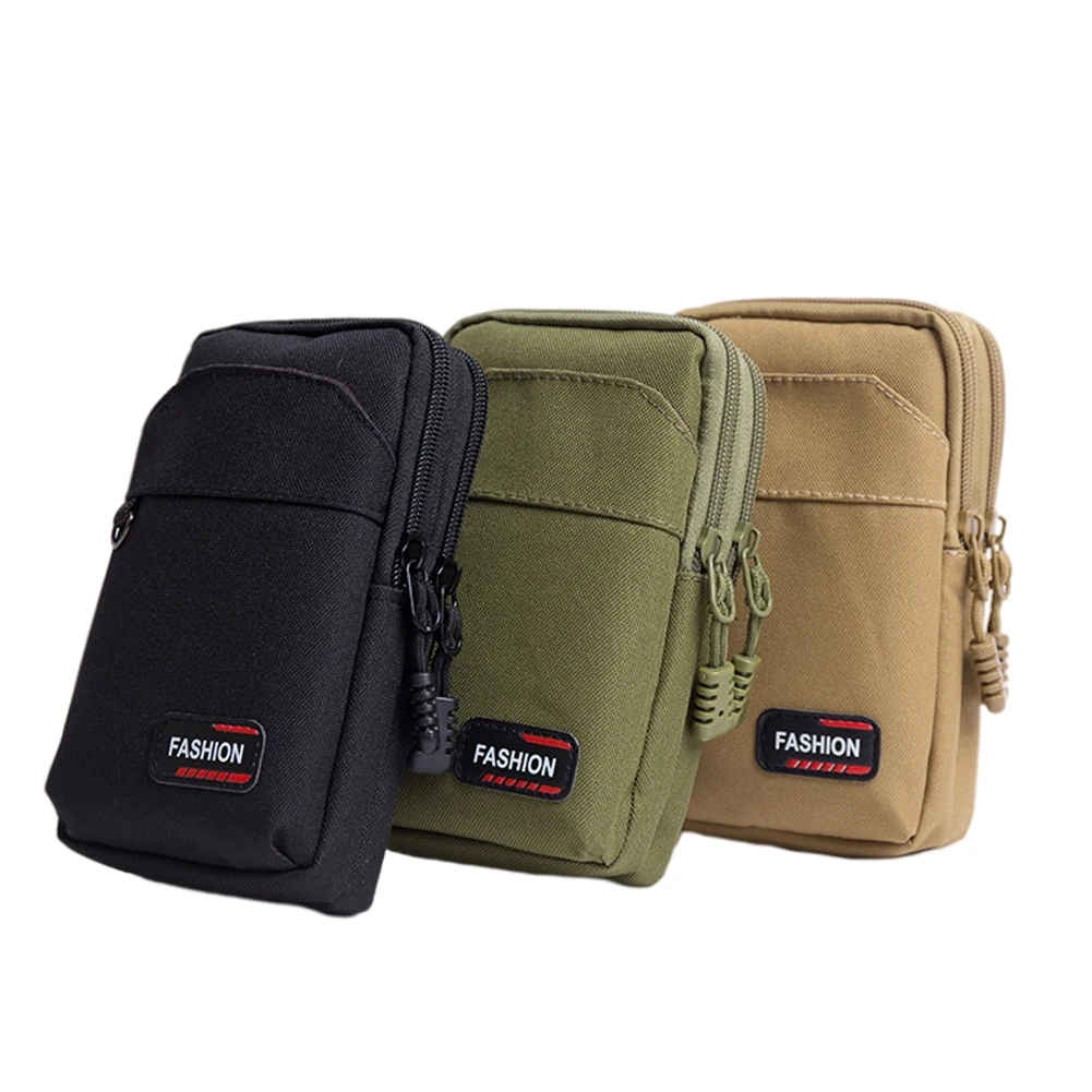 

Outdoor EDC Waist Bag Single/Double Layer Bag Molle Pouch Zipper Waist Pouch Waterproof Oxford for Outdoor Camping Hunting