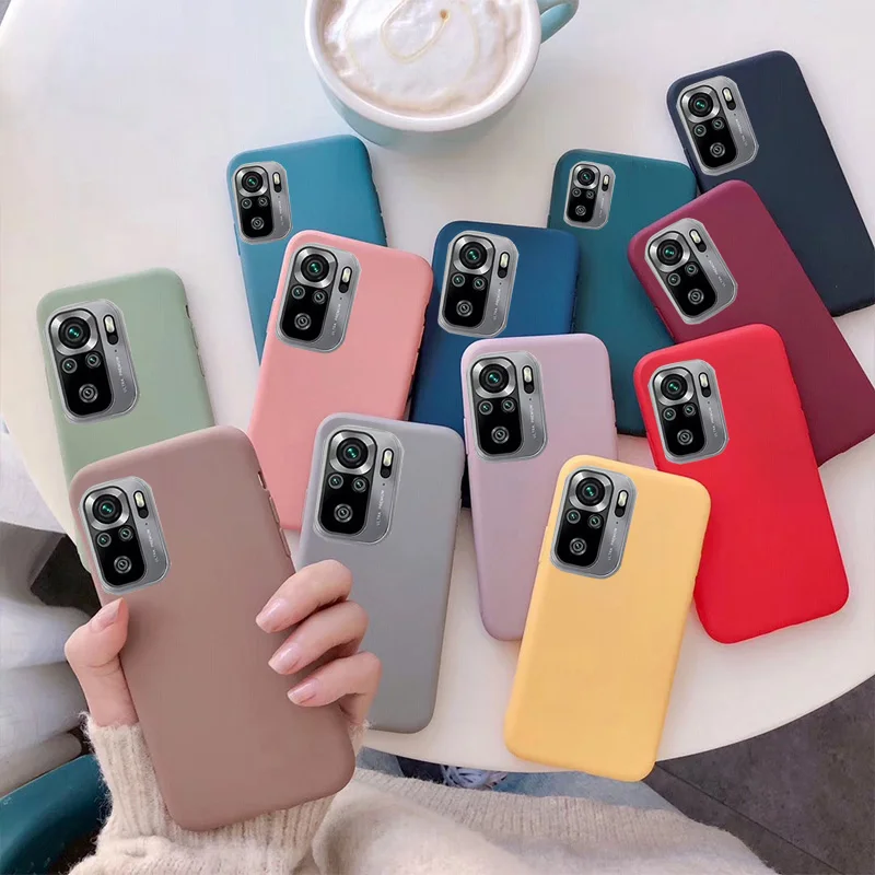 

Matte Candy Simple Silicone Case For Xiaomi Redmi Note 10 Pro Max 10 5G 10S 9S 9 8 Redmi K40 9A 9C 9T Shockproof Soft Back Cover
