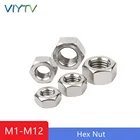 2-50 шт. Шестигранная гайка 304 Нержавеющаясталь Шестигранная гайка DIN934 M1 M1.2 M1.4 M1.6 M2 M2.5 M3 M4 M5 M6 M8 M10 M12 на шурупе-болте
