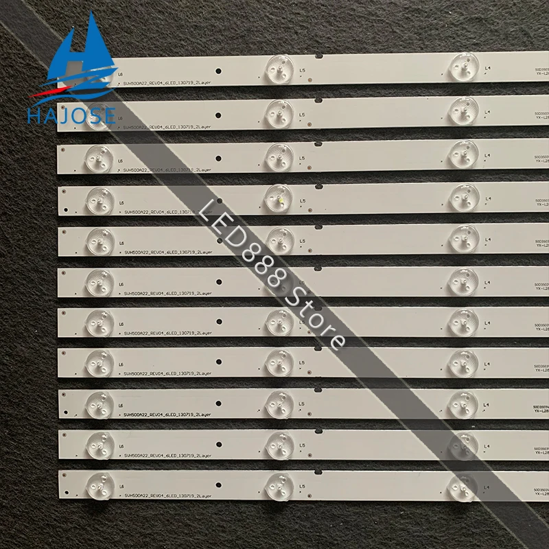 110 шт. светодиодный Подсветка полосы для Hisense 50 ''HD500DF-B57/S0 50K23DG50K22DG 50H5G 50K20DG 50H3