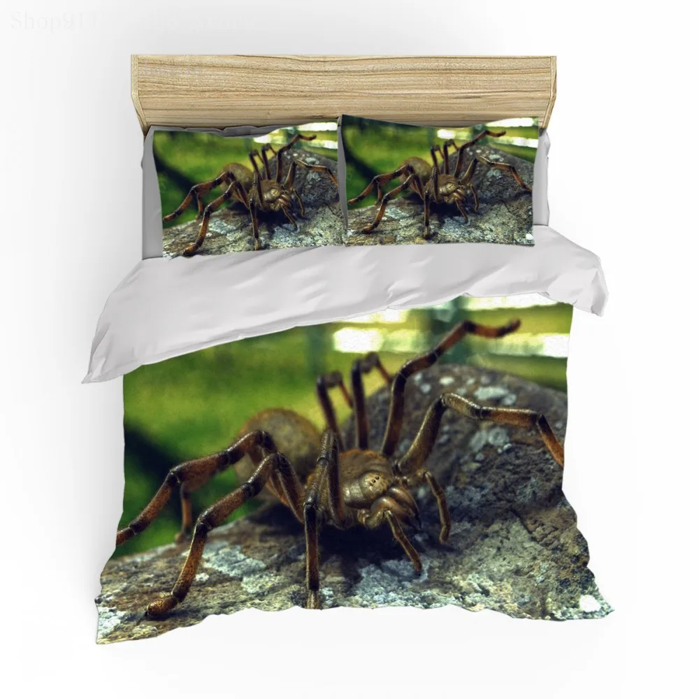 

Adult Duvet Cover Set King Size Single Full Double Bed Big Boy Bedroom Cover3D Printed Spider Pattern 3 Piece Bedding