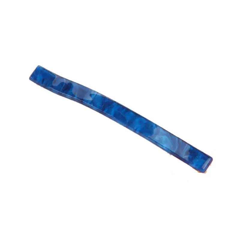 

Japanese Minimalist Women Girls Hair Clip Narrow Long Strip Acetate Hairpin Candy Color Marble Texture Side Bangs Hair Accessory