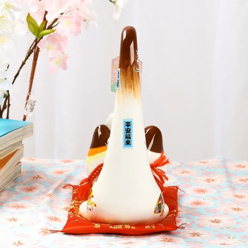 Манэки-нэко в японском стиле керамическая кошка-удача мультяшная кошка с длинным