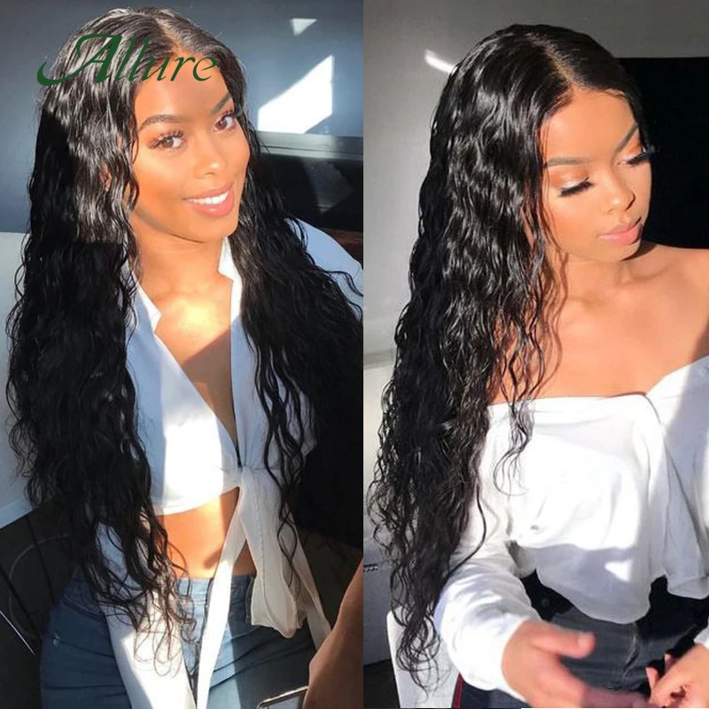 

Body Wave Lace Closure Wig Human Hair For Black Women Pre Plucked Remy Brazilian Body Wave Closure Wig150% Density Allure