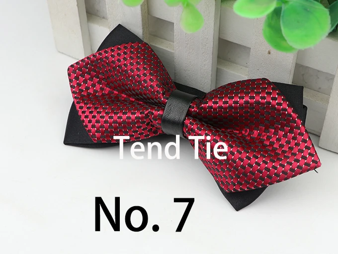 Men Leather Buckle Bowtie Plaid Butterfly Knot Mens Accessories Luxurious Bow Tie Black Cravat Formal Suit Wedding Ceremony Ties